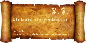 Winterstein Hortenzia névjegykártya